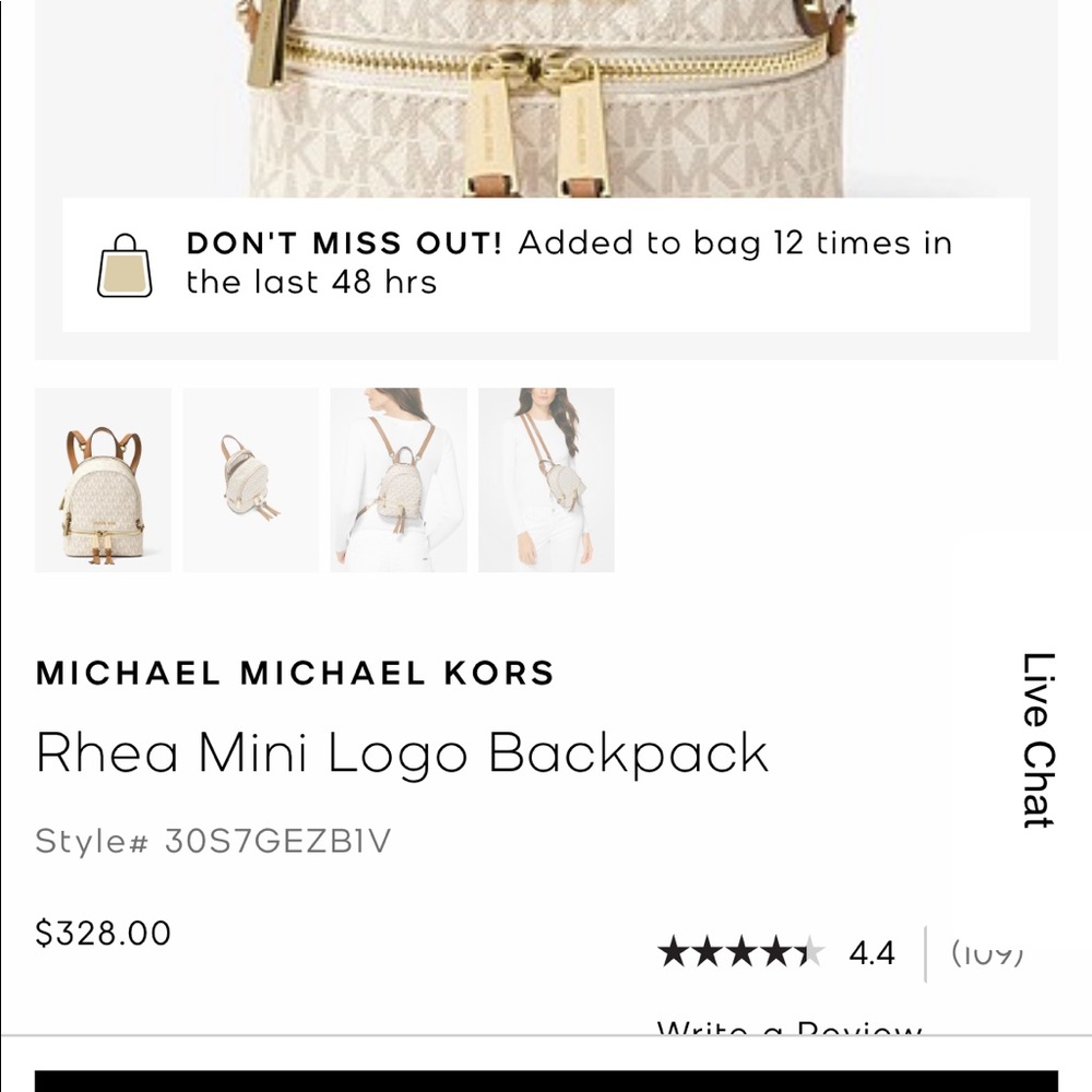 Michael KORS mini back pack in good condition - Picture 3 of 3